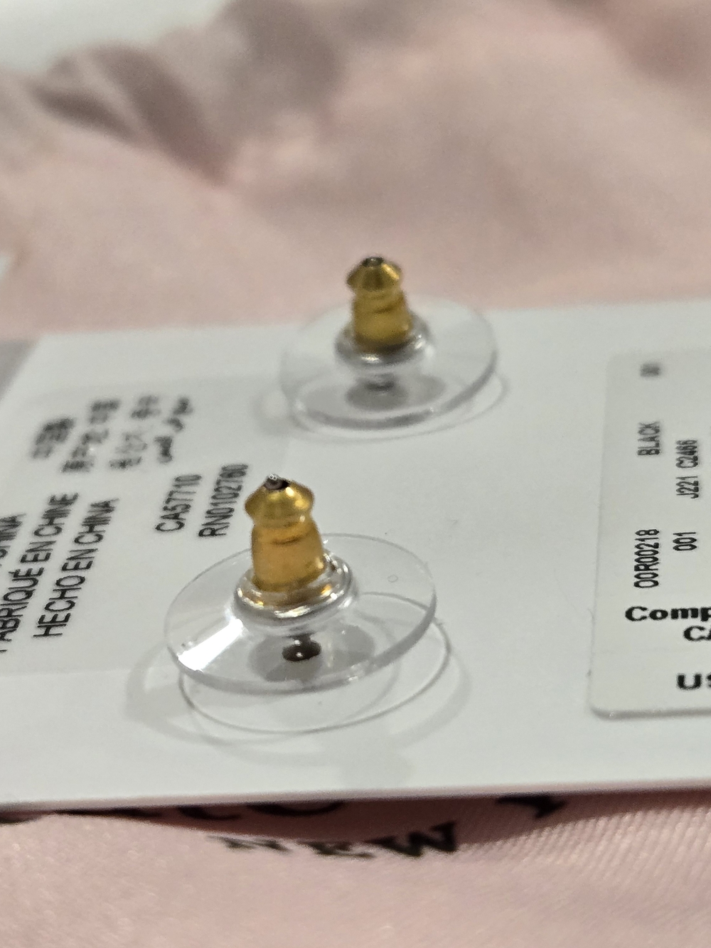 kate spade NWT Black and Gold Flower Stud Earrings - Picture 5 of 5